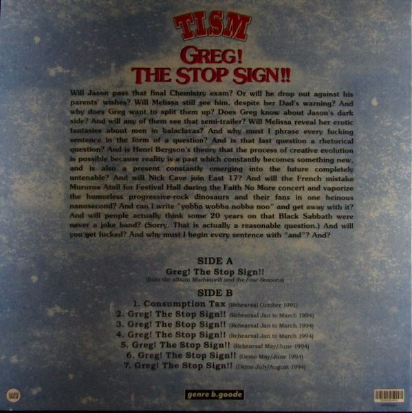 greg! the stop sign!! - Col Vinyl 12"